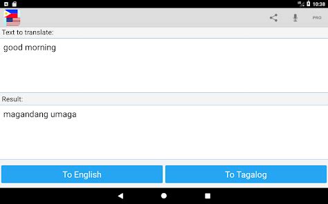 translate english to tagalog brainly